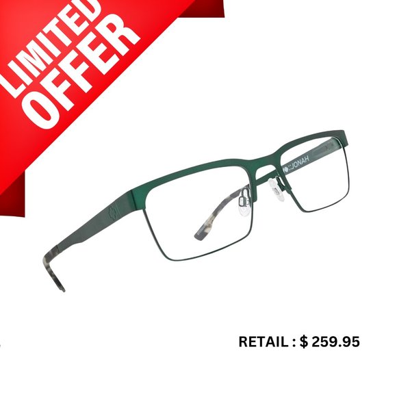 NEW AUTHENTIC SPY OPTIC JONAH EYEGLASSES ARMY COMBO GREEN COLOR - Picture 3 of 3